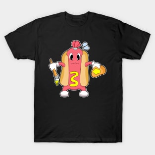 Hotdog Painting Paint brush Color T-Shirt